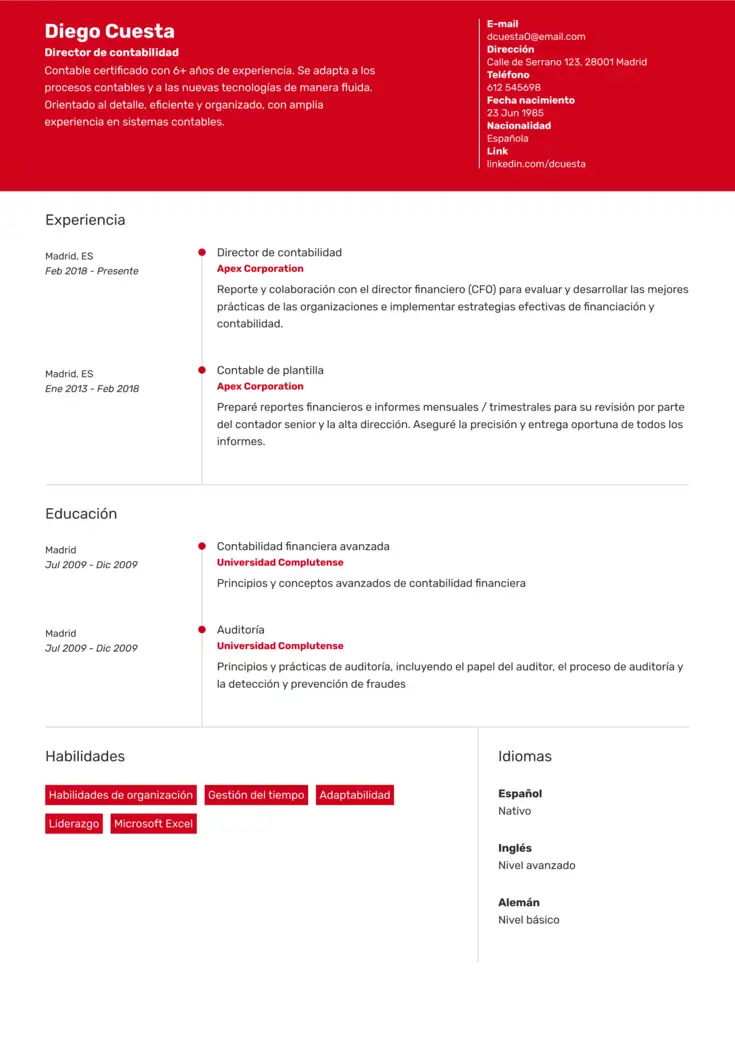 CV template Hai Phong
