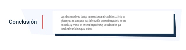 conclusion carta de presentacion