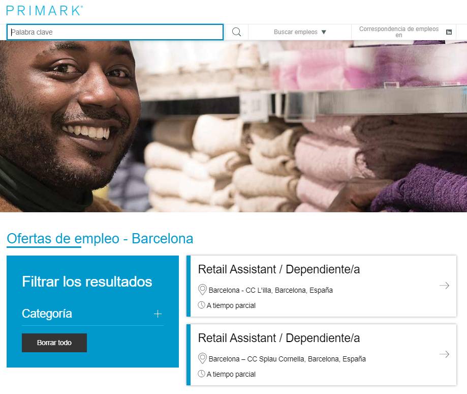 enviar un curriculum a primark