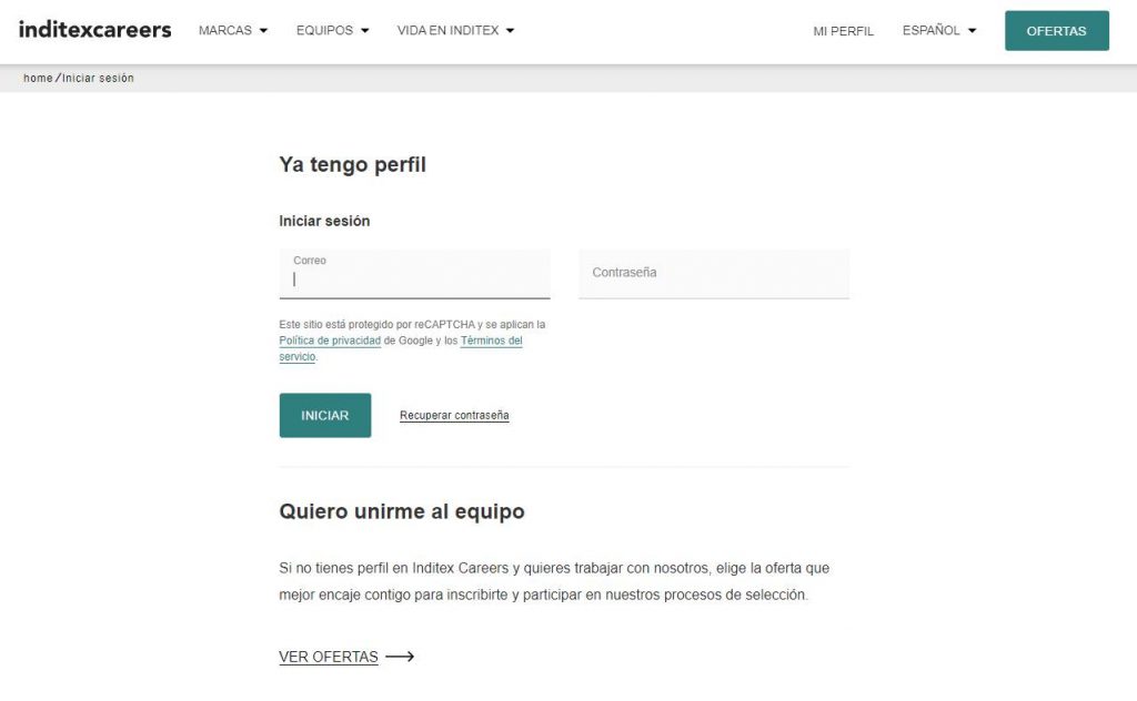 echar el curriculum vitae en stradivarius