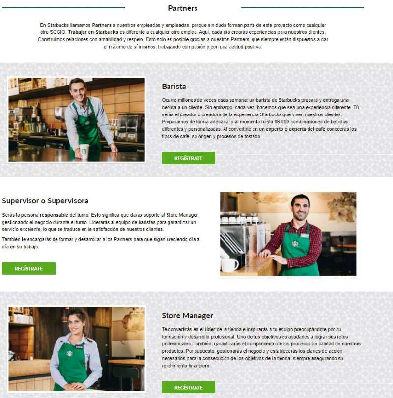 mandar curriculum a starbucks
