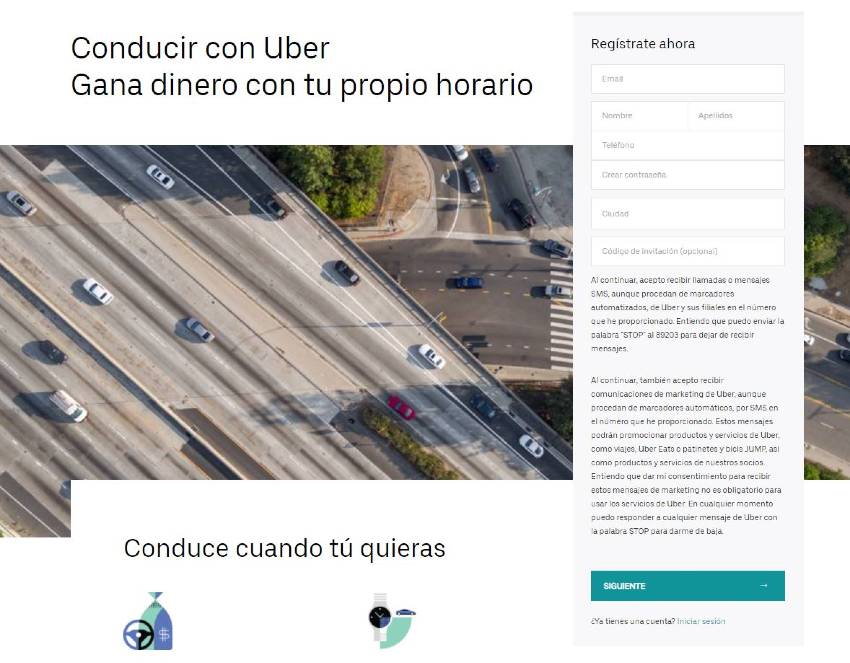 trabajar en uber
