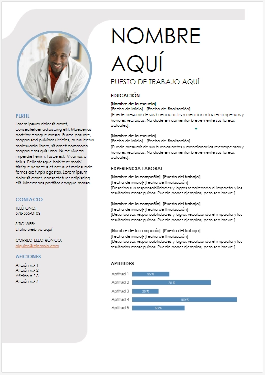 Plantilla de CV en Word gratis (profesional)