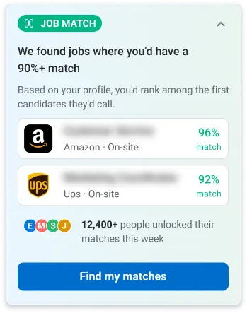 Job-match banner